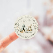 Bloemengrens en Teddy Aqeeqah Favor Sticker