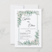  Bloemengrens, huwelijksuitnodiging Kaart (Voorkant)