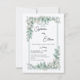  Bloemengrens, huwelijksuitnodiging Kaart