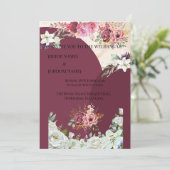 BLOEMENGRENS Indische Trouwkaart Kaart (Staand voorkant)