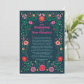 Bloemengrens Storybook Baby shower Invitation Kaart (Staand voorkant)