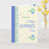 BloemenGrens van de Maagdenpalm van het moederdag Kaart (Gele Bloem)