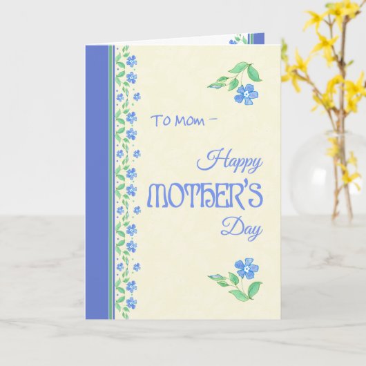 BloemenGrens van de Maagdenpalm van het moederdag Kaart (Gele Bloem)