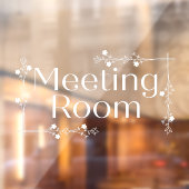 Bloemengrens Vergaderzaal Teken Deur Venster Cling Raamsticker (Vel 2)