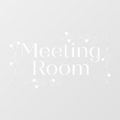 Bloemengrens Vergaderzaal Teken Deur Venster Cling Raamsticker (Vel)