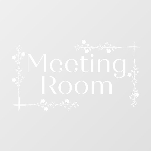 Bloemengrens Vergaderzaal Teken Deur Venster Cling Raamsticker (Vel)