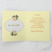 Bloemengroen Afro-Amerikaanse Moederdag Kaart (Binnen)