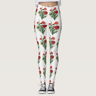 Bloemengroen blad  leggings