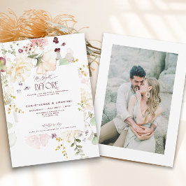 Bloemengroen de avond voor repetitie diner kaart