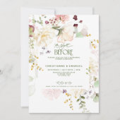 Bloemengroen de avond voor repetitie diner kaart (Voorkant)