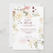 Bloemengroen de avond voor repetitie diner kaart (Voorkant)