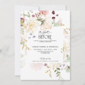 Bloemengroen de avond voor repetitie diner kaart (Voorkant)