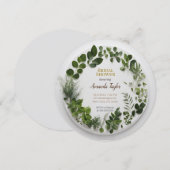 Bloemengroen Elegant Vrijgezellenfeest Kaart (Voorkant / Achterkant)