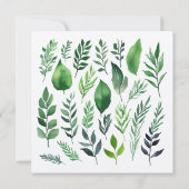 Bloemengroen Elegant Vrijgezellenfeest Kaart (Achterkant)