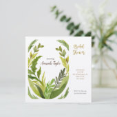 Bloemengroen Elegant Vrijgezellenfeest Kaart (Staand voorkant)