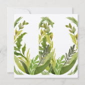 Bloemengroen Elegant Vrijgezellenfeest Kaart (Achterkant)