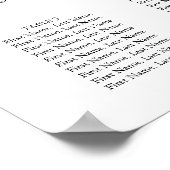 Bloemengroen Elegante bruiloft zitgrafiek Poster (Hoek)