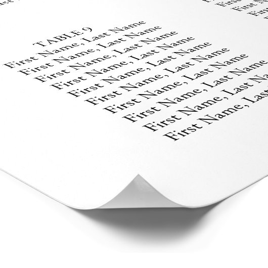 Bloemengroen Elegante bruiloft zitgrafiek Poster (Hoek)