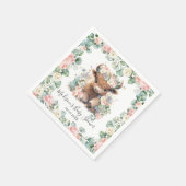 Bloemengroen Highland Koe Baby shower Verjaardag Servet (Hoek)