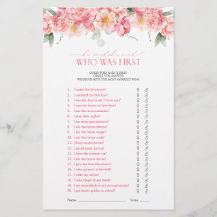 Bloemengroen Hij zei dat ze roze douche spel zei