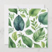 Bloemengroen minimaal kalligrafie Vrijgezellenfees Kaart (Achterkant)