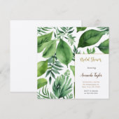 Bloemengroen minimaal kalligrafie Vrijgezellenfees Kaart (Voorkant / Achterkant)