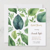 Bloemengroen minimaal kalligrafie Vrijgezellenfees Kaart (Voorkant)