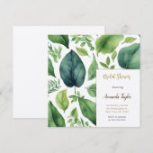 Bloemengroen minimaal kalligrafie Vrijgezellenfees Kaart (Voorkant / Achterkant)