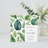 Bloemengroen minimaal kalligrafie Vrijgezellenfees Kaart (Staand voorkant)