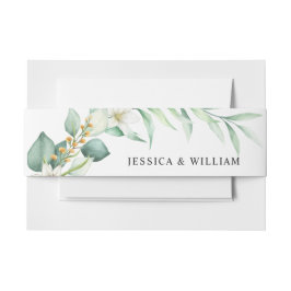 Bloemengroen Moderne huwelijksuitnodiging Uitnodigingen Wikkel