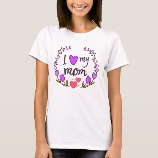 Bloemengroen Moederdag Grafisch T-shirt (Voorkant)