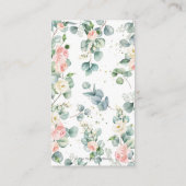 Bloemengroen Olifant Baby shower Luier Raffle Informatiekaartje (Achterkant)