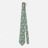 Bloemengroen paisleypatroon stropdas (Voorkant)