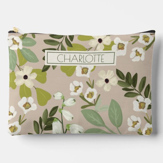 Bloemengroen patronen modern etui (Voorkant)