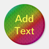 Bloemengroen Rode Regenbooggradiënt Diagonale Blen Magneet (Voorkant)