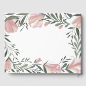 Bloemengroen rustiek bruiloft gastenboek (Achterkant)