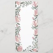 Bloemengroen  Rustiek Bruiloft Menu Kaarten (Achterkant)