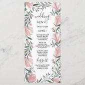 Bloemengroen Rustiek Bruiloft Menu Kaarten (Voorkant)