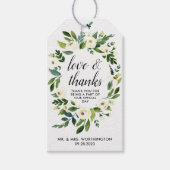 Bloemengroen rustieke bruiloft gunst Labels Cadeaulabel (Voorkant)