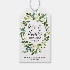 Bloemengroen  rustieke bruiloft gunst Labels Cadeaulabel