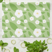 Bloemengroen Theedoek (Gevouwen)