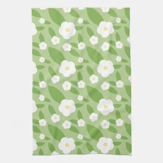 Bloemengroen Theedoek (Verticaal)