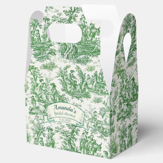  bloemengroen toile jouy Vrijgezellenfeest, Bedankdoosjes (Geopend)