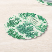  bloemengroen toile jouy Vrijgezellenfeest, Kartonnen Onderzetters (Gekanteld)
