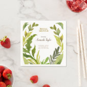 Bloemengroen Waterverf Elegant Vrijgezellenfeest Servet (Insitu)