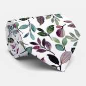 Bloemengroen Waterverf Naadloos Patroon Stropdas (Opgerold)