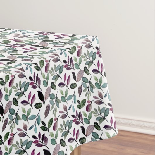 Bloemengroen Waterverf Naadloos Patroon Tafelkleed (Voorbeeld)