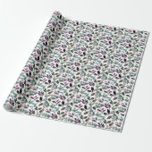 Bloemengroen Waterverf Occasion Pattern Cadeaupapier (Uitgerold)
