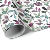 Bloemengroen Waterverf Occasion Pattern Cadeaupapier (Rol Hoek)