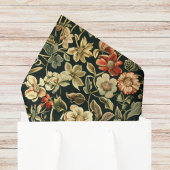 Bloemengroen William Morris Geïnspireerd Monogram Tissuepapier